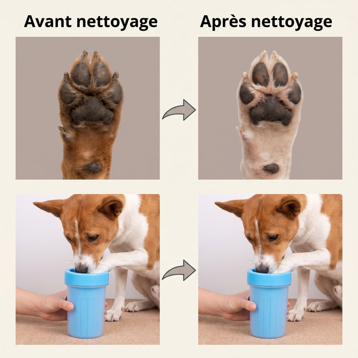 Gobelet nettoie-pattes en silicone pour chien — visuel 2