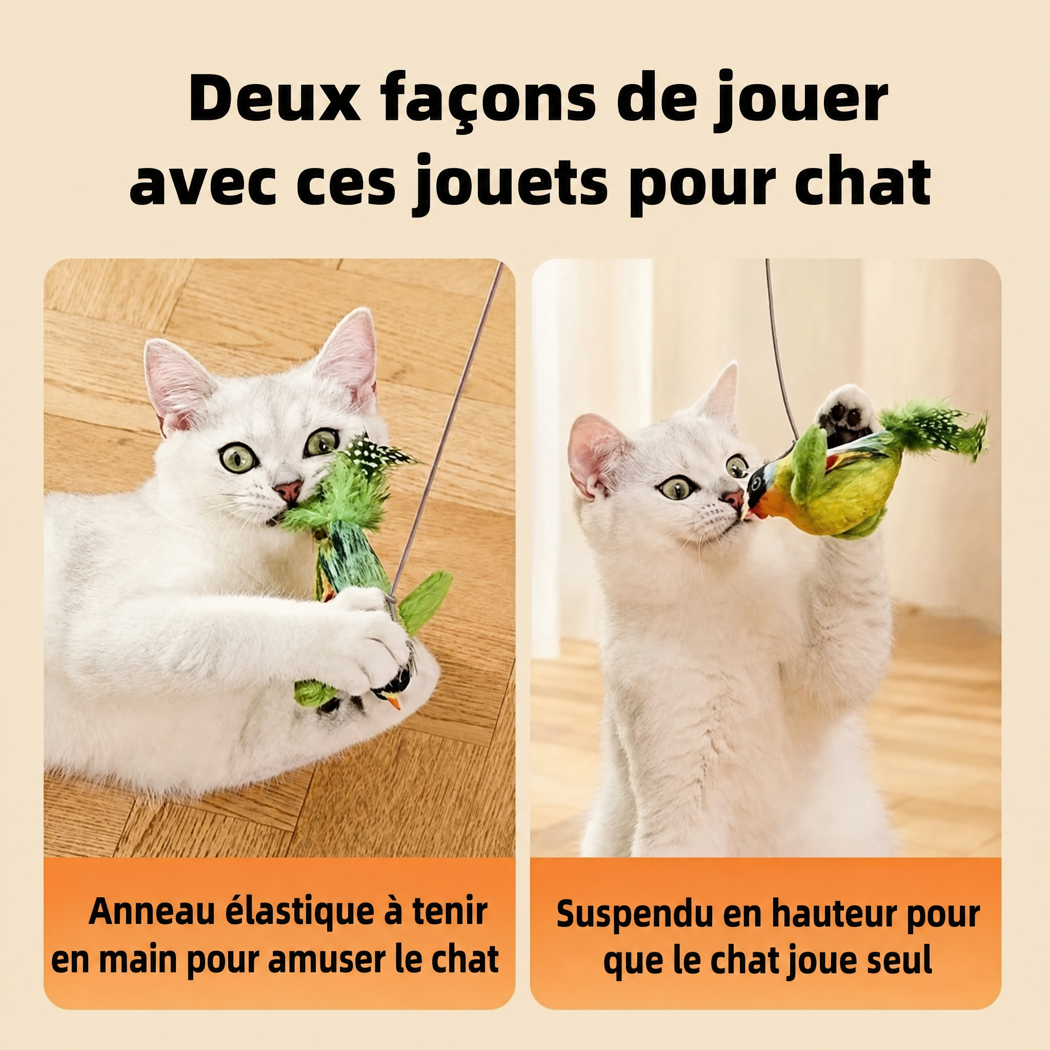 Jouet oiseau chanteur pour chat — visuel 4