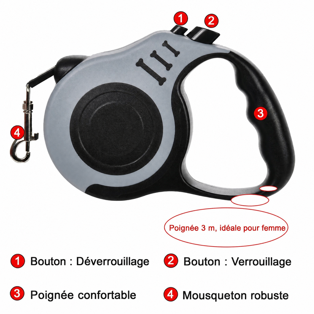Laisse rétractable pour chien — visuel 3