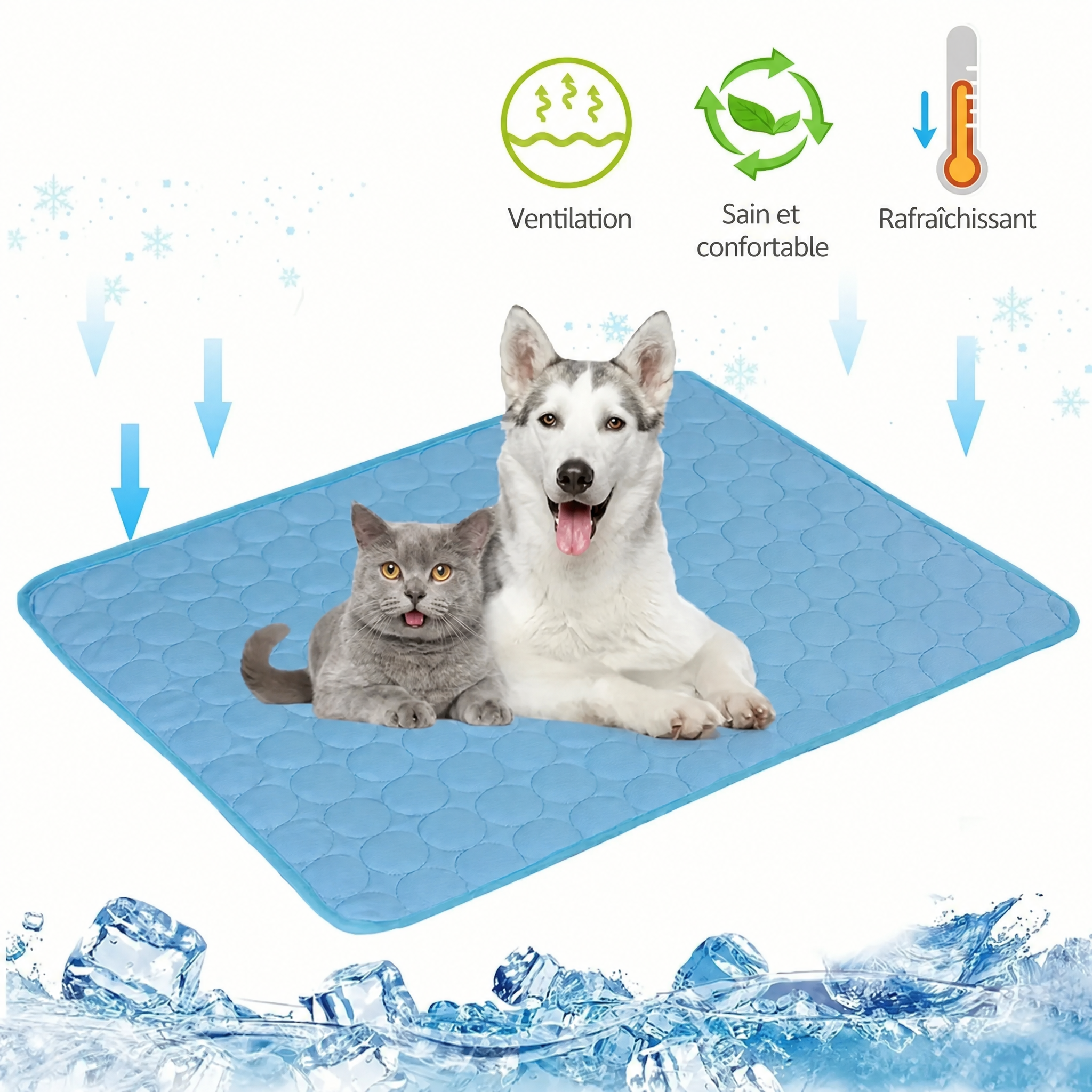 Tapis Rafraîchissant pour Chien & Chat — Soie Glacée — vue principale