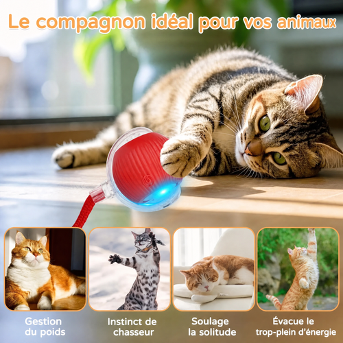 Balle interactive rouge LED