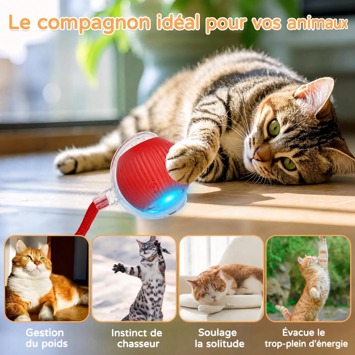 Balle interactive rouge LED