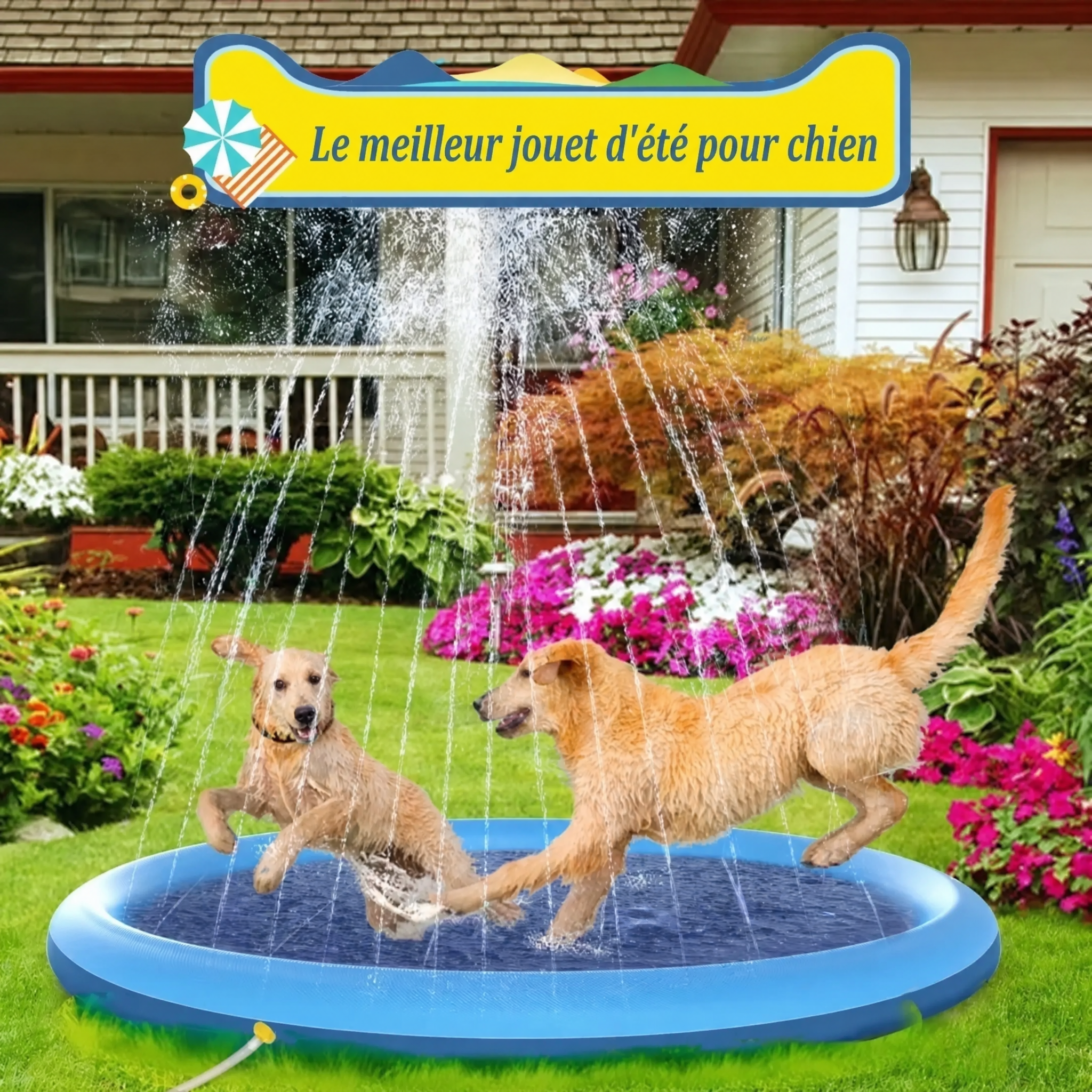 Tapis d'arrosage à jets pour chien — visuel 1