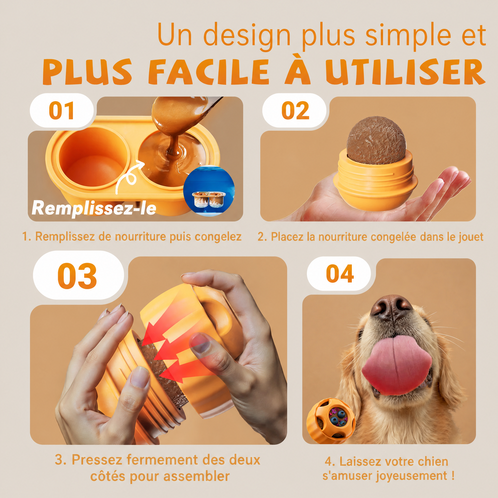 FrostBall PawsVibe — La balle congelable qui occupe votre chien 30 minutes
