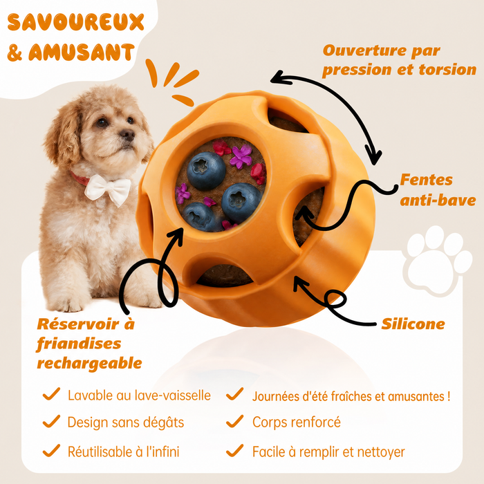 FrostBall PawsVibe — La balle congelable qui occupe votre chien 30 minutes